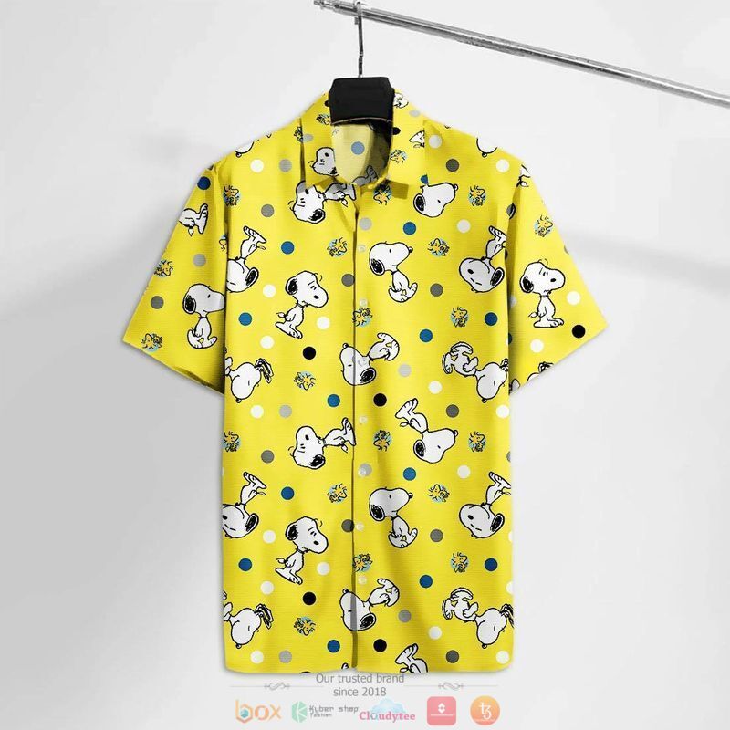 Snoopy Art Yellow Hawaiian Shirt Snoopy Art Yellow Hawaiian Shirt