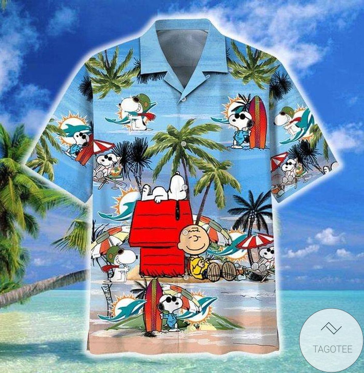 Snoopy Dog Miami Dolphins Hawaiian Shirt Snoopy Dog Miami Dolphins Hawaiian Shirt