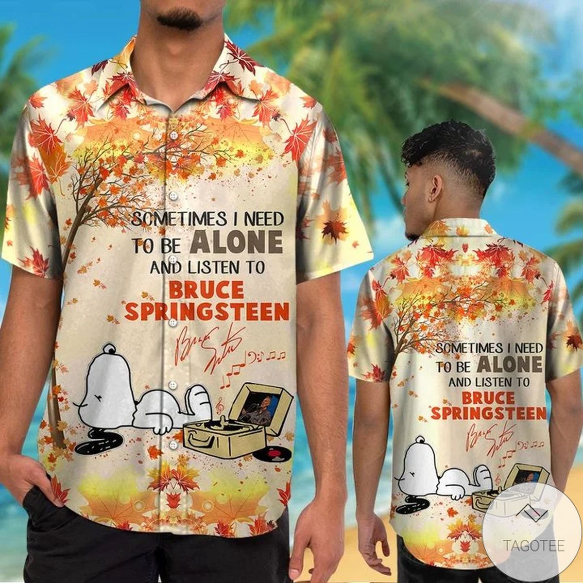 Snoopy Sometimes I Need To Be Alone And Listen To Bruce Springsteen Hawaiian Shirt Snoopy Sometimes I Need To Be Alone And Listen To Bruce Springsteen Hawaiian Shirt