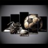 Soccer Ball And Cleats - Sport 5 Panel Canvas Art Wall Decor