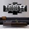 Soccer Balls 02 - Sport 5 Panel Canvas Art Wall Decor