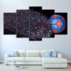 Soccer Bedroom - Abstract 5 Panel Canvas Art Wall Decor