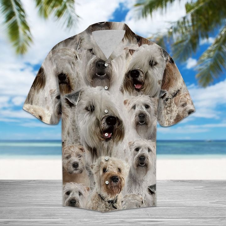 Soft Coated Wheaten Terrier Hawaiian Shirt Summer Button Up Soft Coated Wheaten Terrier Hawaiian Shirt Summer Button Up