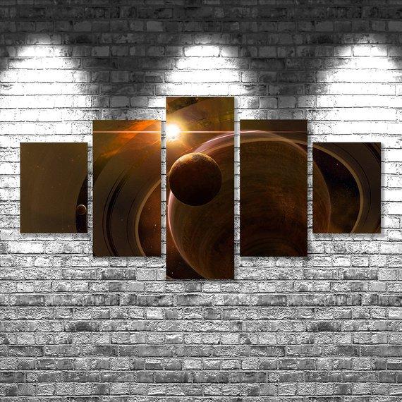 Solar - Nature 5 Panel Canvas Art Wall Decor Solar - Nature 5 Panel Canvas Art Wall Decor