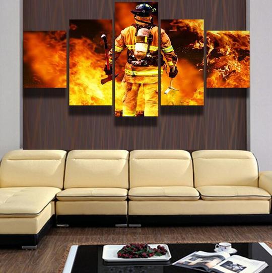 Some Heroes Carry Axes - Career 5 Panel Canvas Art Wall Decor Some Heroes Carry Axes - Career 5 Panel Canvas Art Wall Decor