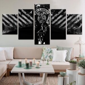 Sons Of Anarchy - Movie 5 Panel Canvas Art Wall Decor
