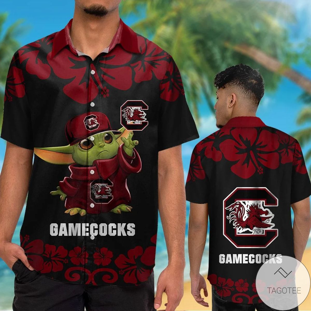 South Carolina Gamecocks Baby Yoda Hawaiian Shirt South Carolina Gamecocks Baby Yoda Hawaiian Shirt