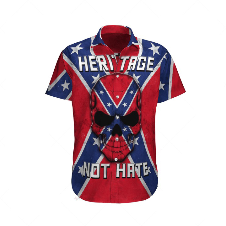 Southern Pride Skull Heritage Not Hate Hawaiian Shirt Southern Pride Skull Heritage Not Hate Hawaiian Shirt