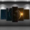 Space Fantasy - Abstract 5 Panel Canvas Art Wall Decor