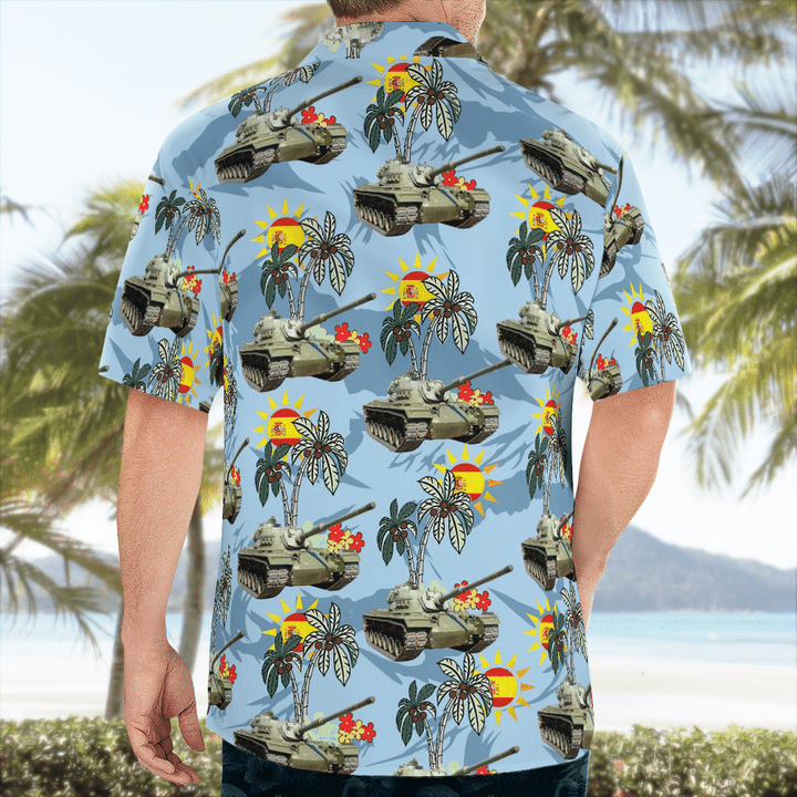 Spanish Army M48 Patton M48A5E2 Hawaiian Shirt Spanish Army M48 Patton M48A5E2 Hawaiian Shirt