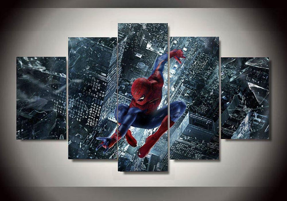 Spider-Man 2 - Movie 5 Panel Canvas Art Wall Decor Spider-Man 2 - Movie 5 Panel Canvas Art Wall Decor