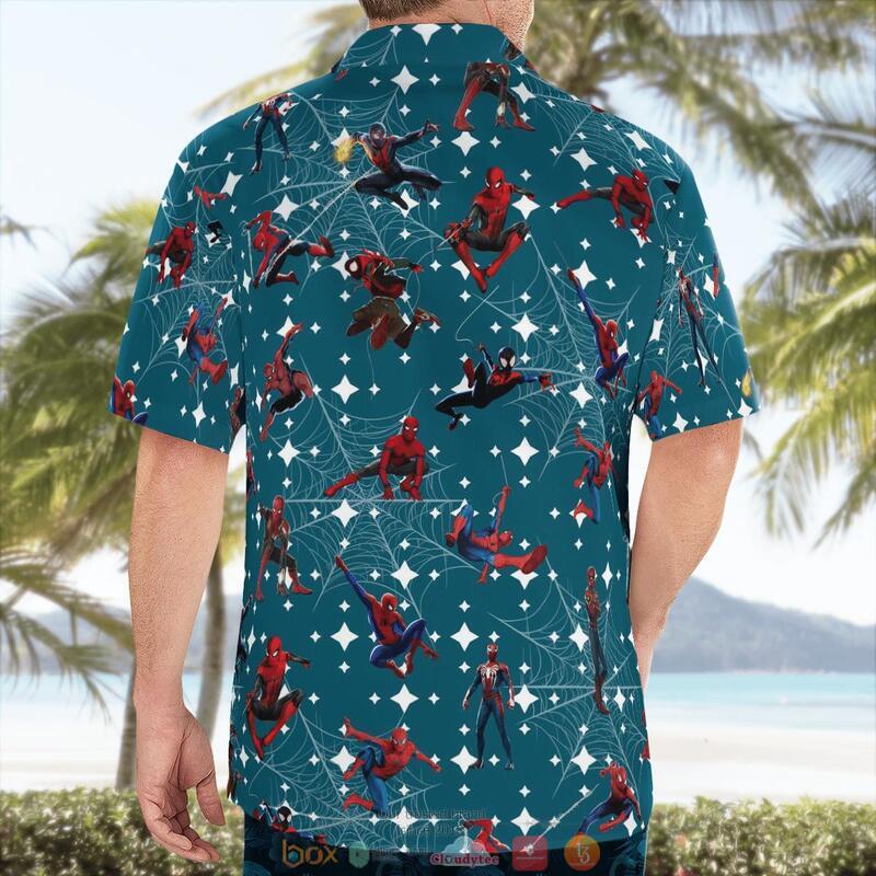 Spider Man Blue Hawaiian Shirt Spider Man Blue Hawaiian Shirt
