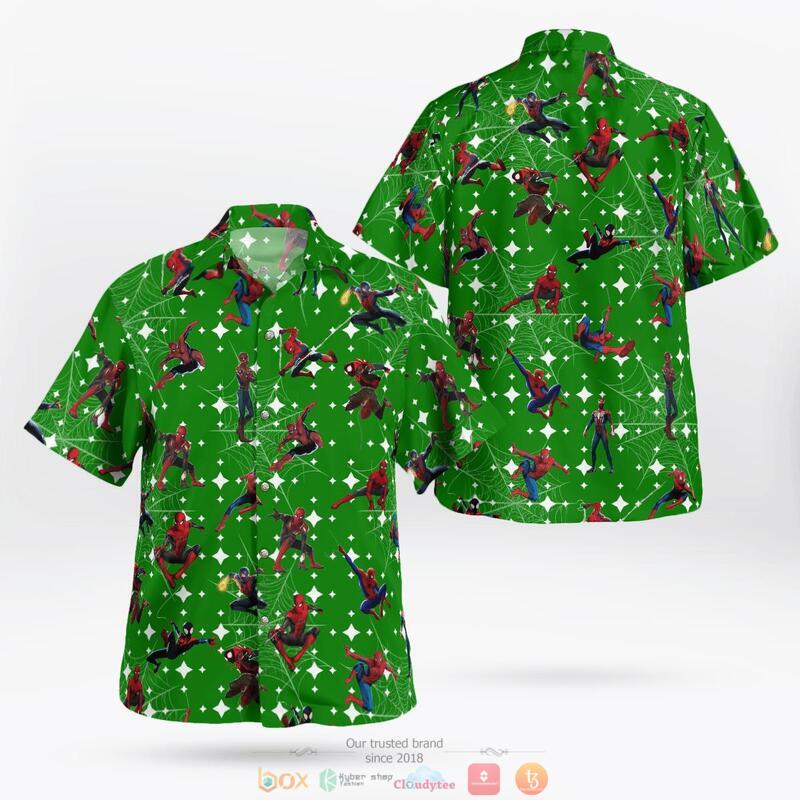 Spider Man Green Hawaiian Shirt Spider Man Green Hawaiian Shirt