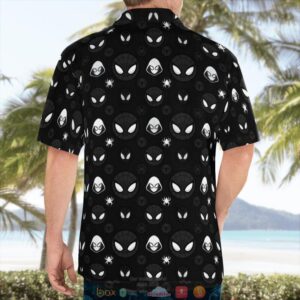 Spider Man Multiverse Mask Black Hawaiian Shirt