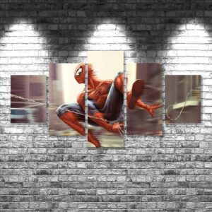 Spiderman - Famous Person 5 Panel Canvas Art Wall Decor