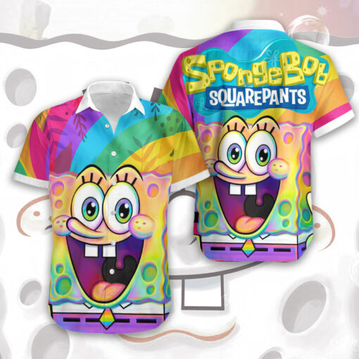 Spongebob Squarepants Hawaiian Shirt Summer Button Up Spongebob Squarepants Hawaiian Shirt Summer Button Up