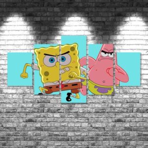 Spongebob - Anime 5 Panel Canvas Art Wall Decor