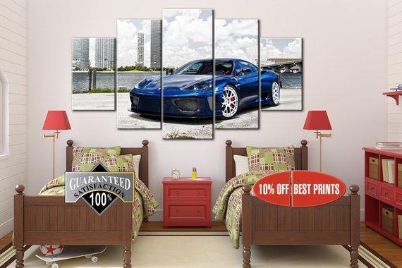 Sport Car Porshe 911 - Automative 5 Panel Canvas Art Wall Decor Sport Car Porshe 911 - Automative 5 Panel Canvas Art Wall Decor