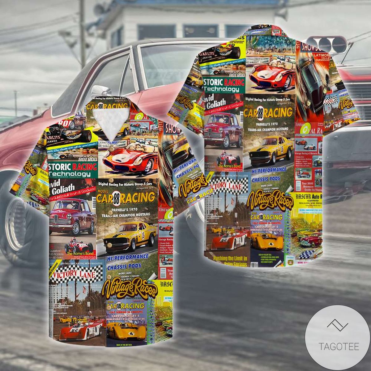 Sport Car Racing Magazine Hawaiian Shirt Sport Car Racing Magazine Hawaiian Shirt