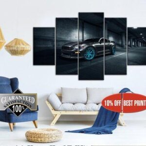 Sport Cars Ford Mustang 1 - Automative 5 Panel Canvas Art Wall Decor