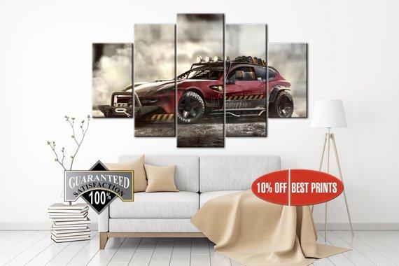 Sports Car Ferrari Ff - Automative 5 Panel Canvas Art Wall Decor Sports Car Ferrari Ff - Automative 5 Panel Canvas Art Wall Decor