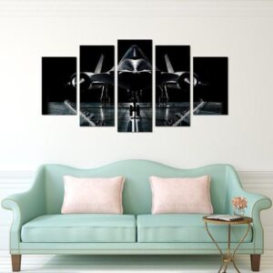 Sr-71 Blackbird - Aircraft 5 Panel Canvas Art Wall Decor