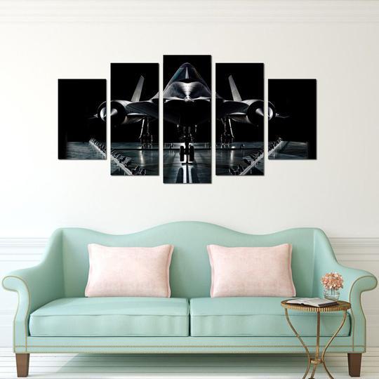 Sr-71 Blackbird - Aircraft 5 Panel Canvas Art Wall Decor Sr-71 Blackbird - Aircraft 5 Panel Canvas Art Wall Decor