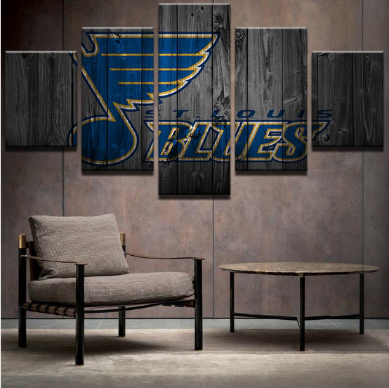 St. Louis Blues Barn Wood 1 - Sport 5 Panel Canvas Art Wall Decor St. Louis Blues Barn Wood 1 - Sport 5 Panel Canvas Art Wall Decor