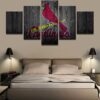 St. Louis Cardinals Barn Wood Style - Sport 5 Panel Canvas Art Wall Decor