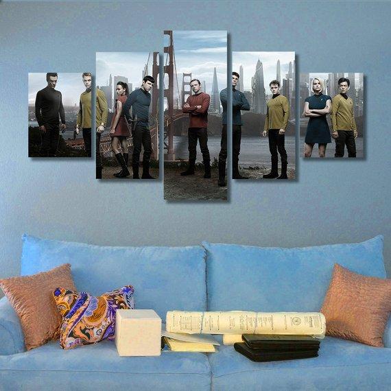 Star Trek 05 - Movie 5 Panel Canvas Art Wall Decor Star Trek 05 - Movie 5 Panel Canvas Art Wall Decor
