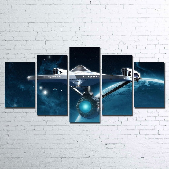 Star Trek: Enterprise 1 - Movie 5 Panel Canvas Art Wall Decor Star Trek: Enterprise 1 - Movie 5 Panel Canvas Art Wall Decor