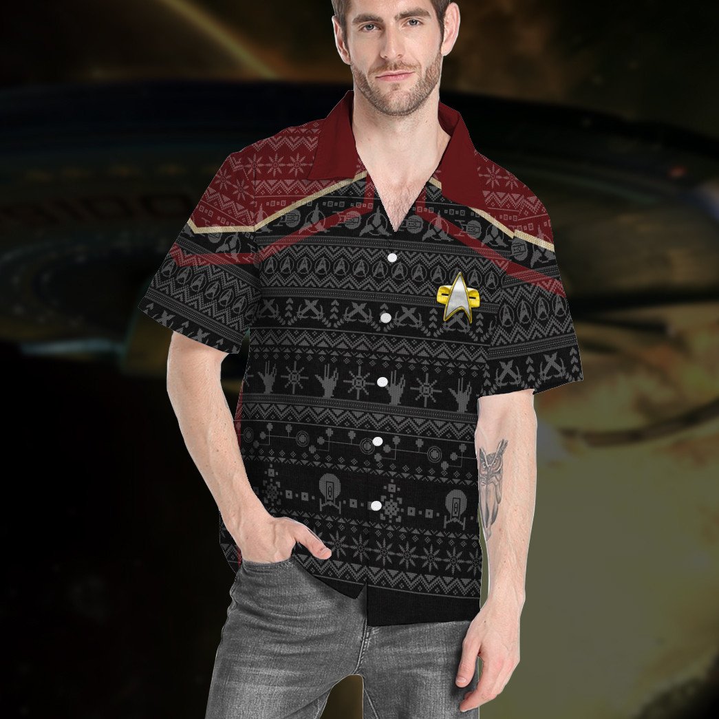 Star Trek Picard 2020 Red Hawaiian Shirt Star Trek Picard 2020 Red Hawaiian Shirt
