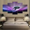 Star Trek Tos Enterprise - Movie 5 Panel Canvas Art Wall Decor