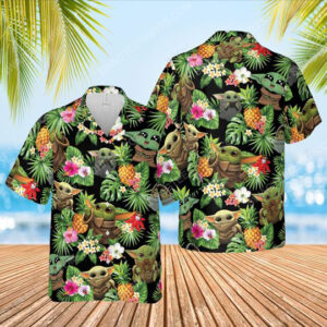Star Wars Baby Yoda The Mandalorian Summer Vacation Hawaiian Shirt