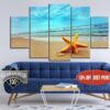 Starfish Inhabitants Of The Sea - Animal 5 Panel Canvas Art Wall Decor