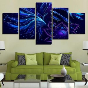 Starry Sky Night View - Space 5 Panel Canvas Art Wall Decor