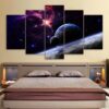 Stars Galaxy Infinity - Space Universe 5 Panel Canvas Art Wall Decor