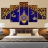 Stars Moon Graphics And Starry Sky - Abstract 5 Panel Canvas Art Wall Decor