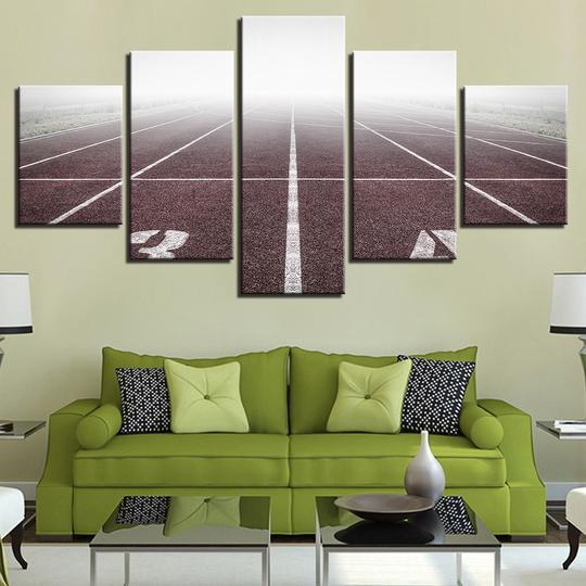 Starting Grid Running Track And Field - Sport 5 Panel Canvas Art Wall Decor Starting Grid Running Track And Field - Sport 5 Panel Canvas Art Wall Decor