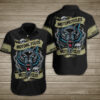 Starving Wolf Skull Motorcycle Hawaiian Shirt Summer Button Up