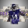Stefon Diggs - Famous Person 5 Panel Canvas Art Wall Decor