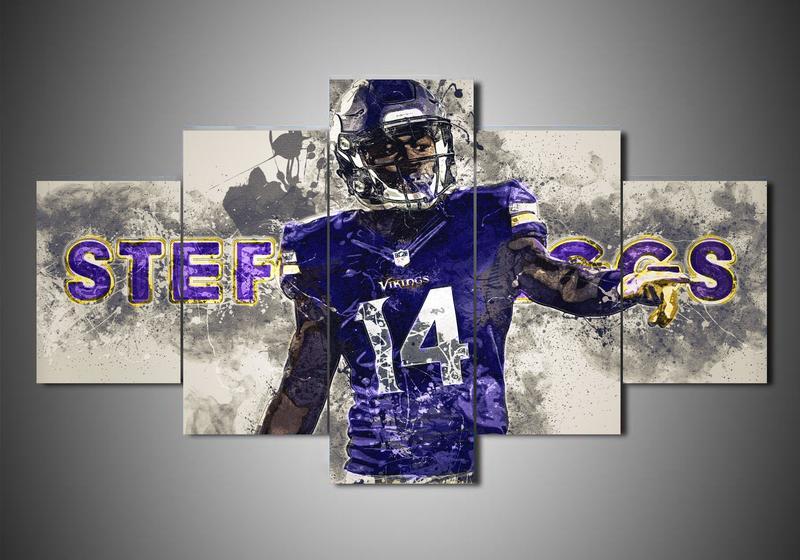 Stefon Diggs - Famous Person 5 Panel Canvas Art Wall Decor Stefon Diggs - Famous Person 5 Panel Canvas Art Wall Decor