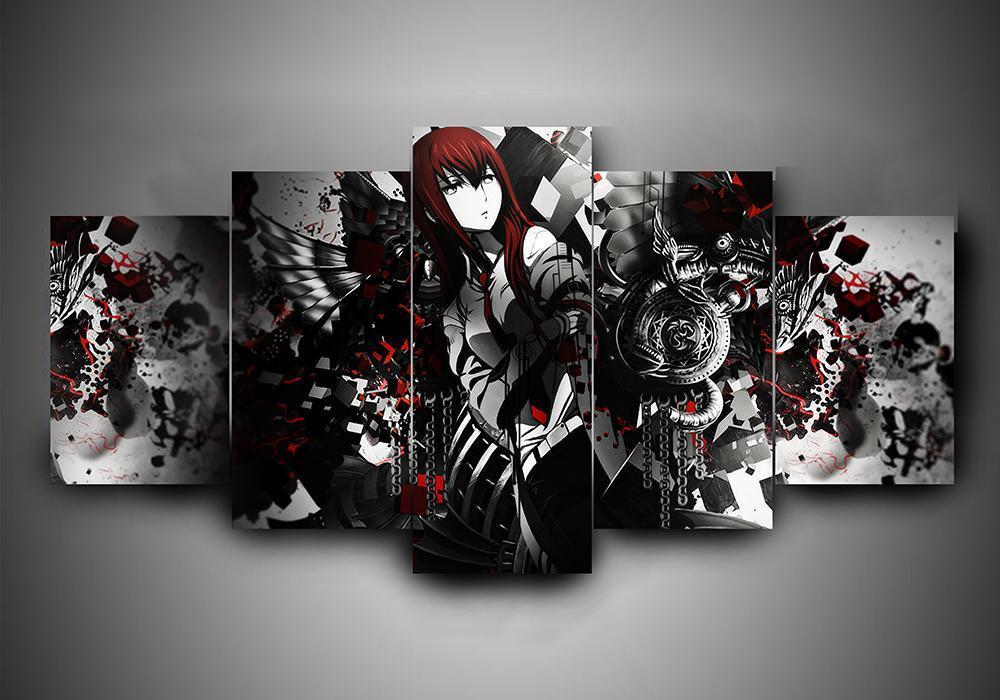 Steins Gate - Gaming 5 Panel Canvas Art Wall Decor Steins Gate - Gaming 5 Panel Canvas Art Wall Decor