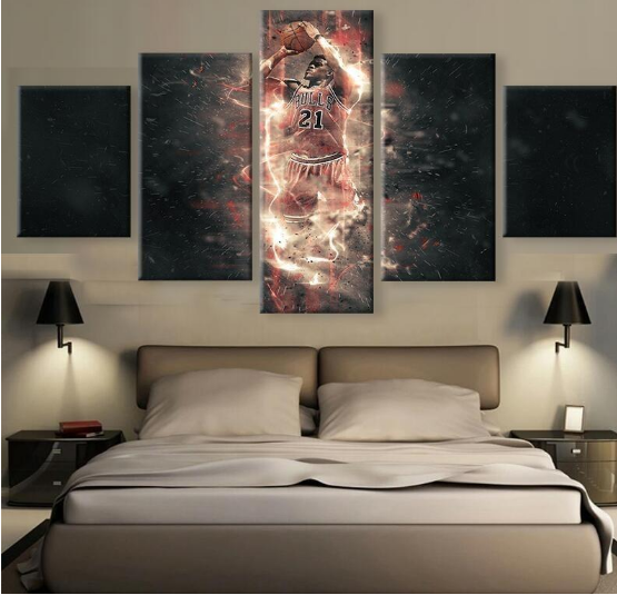 Stephen Curry Basketball 1 - Sport 5 Panel Canvas Art Wall Decor Stephen Curry Basketball 1 - Sport 5 Panel Canvas Art Wall Decor