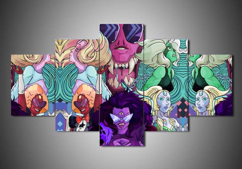 Steven Universe - Cartoon 5 Panel Canvas Art Wall Decor Steven Universe - Cartoon 5 Panel Canvas Art Wall Decor