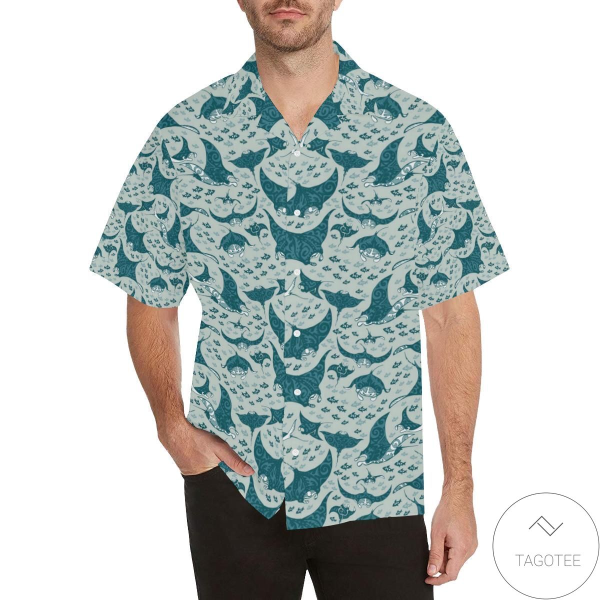 Stingray Pattern Hawaiian Shirt Stingray Pattern Hawaiian Shirt