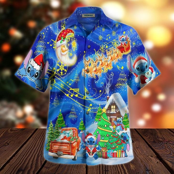 Stitch In Amazing Christmas Hawaiian Shirt Stitch In Amazing Christmas Hawaiian Shirt