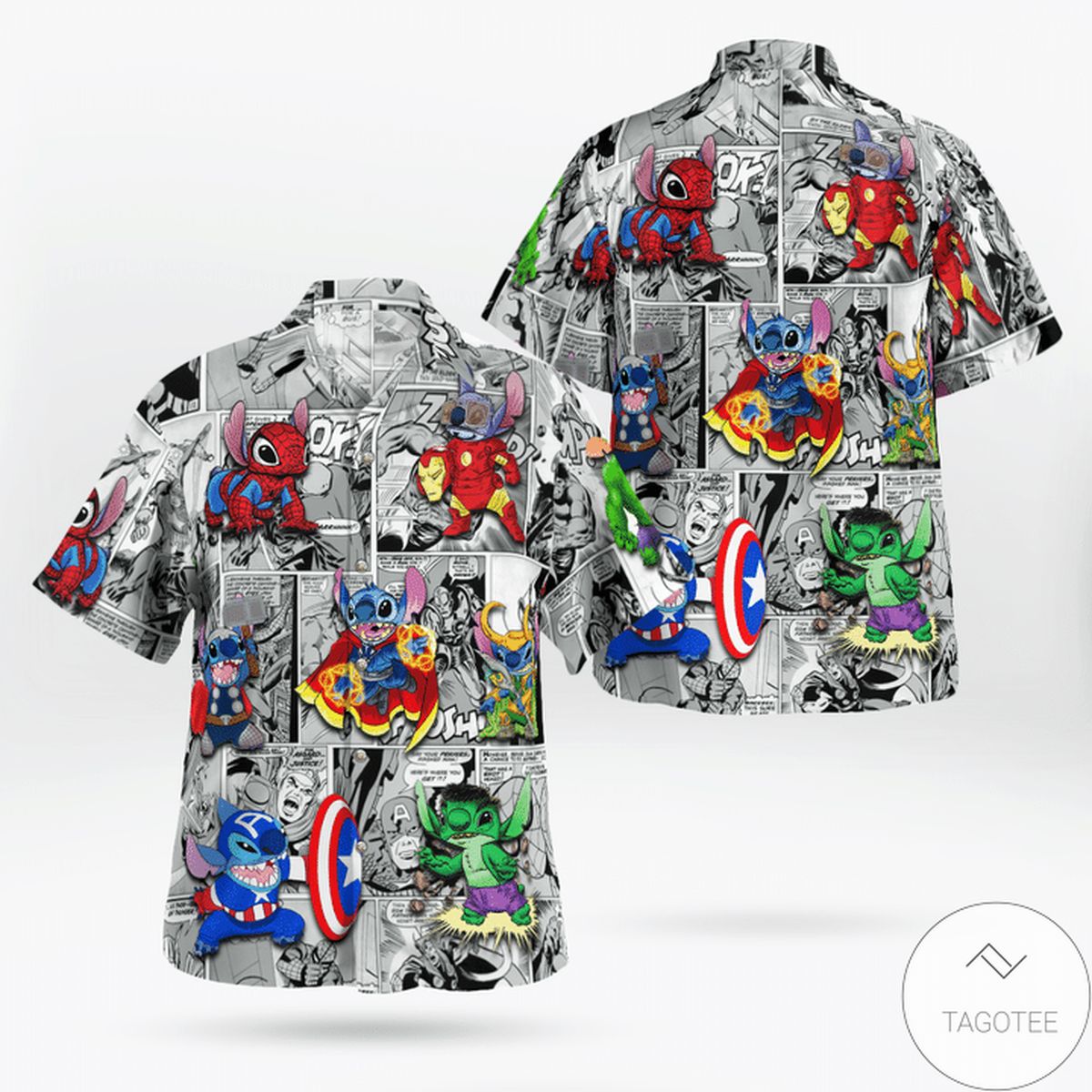 Stitch Marvel Hawaiian Shirt Stitch Marvel Hawaiian Shirt