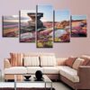 Stone Mountain - Nature 5 Panel Canvas Art Wall Decor
