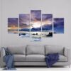 Storm Clouds Rolling In Across Sea - Space 5 Panel Canvas Art Wall Decor